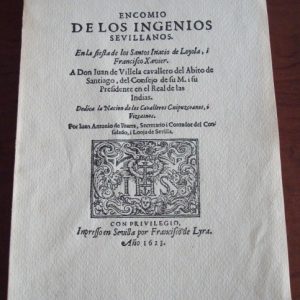 Encomio de los ingenios sevillanos... año 1623 (Número 1)