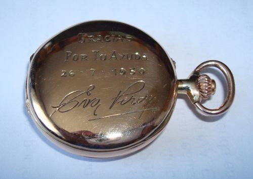Reloj de bolsillo de oro de Eva Perón (Evita)