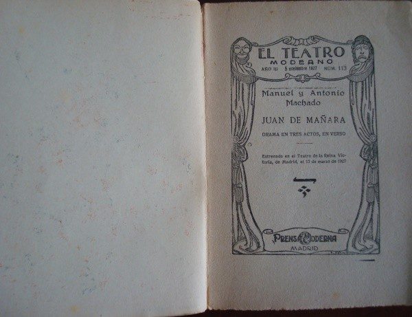 1927 Manuel y Antonio Machado, Juan de Mañara