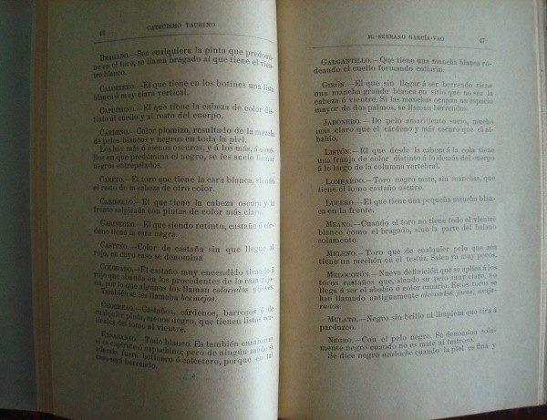 Catecismo Taurino, por M. Serrano. 1908, primera edición