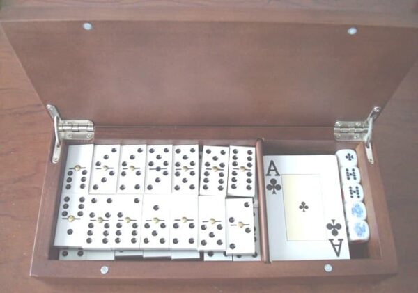 Board games: dominoes, poker and dice