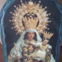 La Virgen Coronada del Carmen de Málaga impresa en pizarra - Imagen 2
