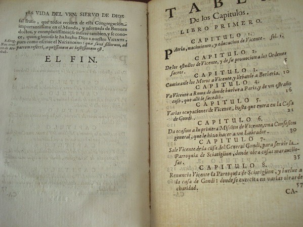Vida de San Vicente de Paul, primera edición, original de 1701