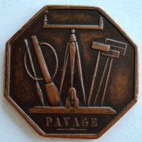 1810 French -Pavage- medal, bronze, master type