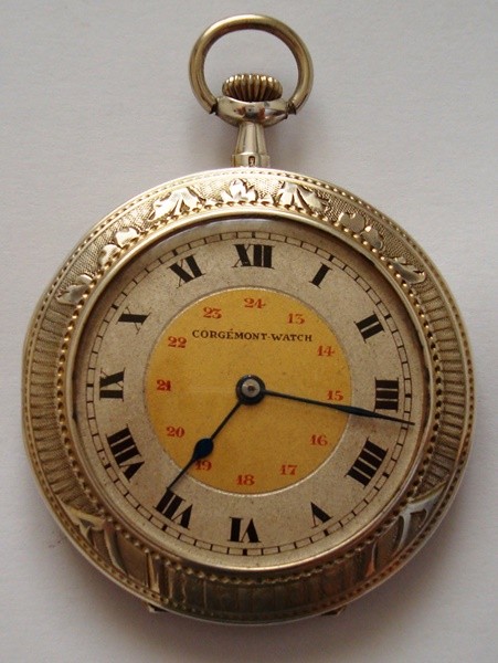 Reloj de bolsillo de 1915 Corgémont Watch en plata de Perón