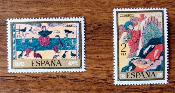 Correos España: sellos serie completa Códices (8 sellos) 1975