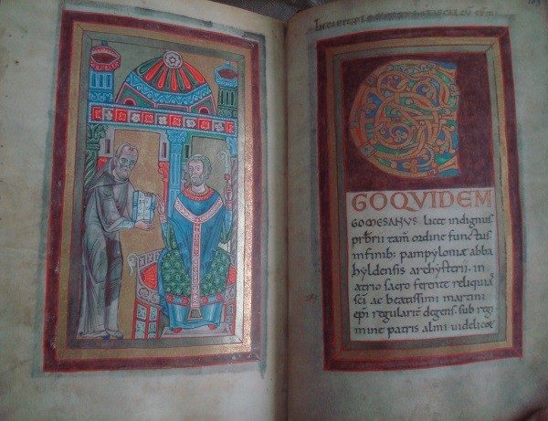 De Virginitate Sanctae Mariae: Ildefonso da Toledo, códice Parma Ildefonsus, San Ildefonso. c. 1100 *****