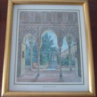 Pack with 4 pictures of the Alhambra 19th century - Image 5