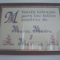 Picture "Maria" with cross stitch embroidery - Image 2