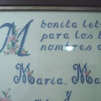 Picture "Maria" with cross stitch embroidery - Image 3