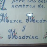 Picture "Maria" with cross stitch embroidery - Image 4
