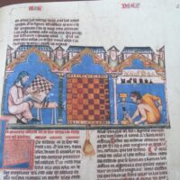 Sheet in natural parchment of 2 pages of the Chess Games of Alfonso X el Sabio - Image 2