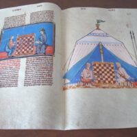 Sheet in natural parchment of 2 pages of the Chess Games of Alfonso X el Sabio - Image 4