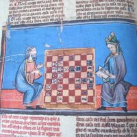 Sheet in natural parchment of 2 pages of the Chess Games of Alfonso X el Sabio - Image 5