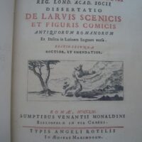 Book of Masks, Latin Text. Rome, 1754 - Image 3