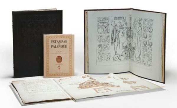 Prints and drawings from Palenque (Chiapas, Mexico). Century XVIII