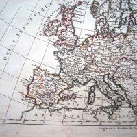 1780 Map of Europe, original, by Rigobert Bonne. Rare specimen - Image 3