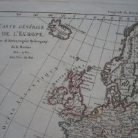1780 Map of Europe, original, by Rigobert Bonne. Rare specimen - Image 5
