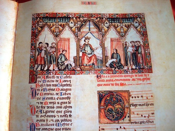Cantigas de Santa María, Alfonso X el Sabio, códice Escorial, s. XIII