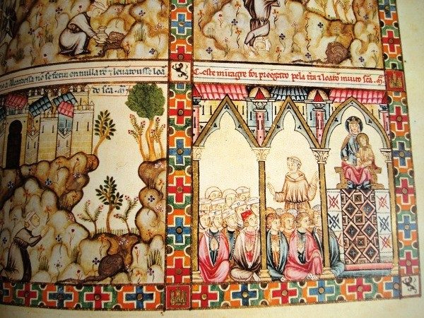 Cantigas de Santa María de Alfonso X el Sabio, códice rico de El Escorial, s. XIII