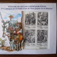 Postage stamps IV Centenary of Don Quijote, 2005, illustrated by Mingote
