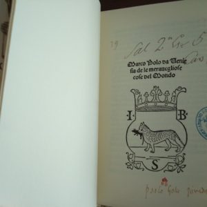 Delle cose maravigliose del mondo, de Marco Polo, Venecia 1496
