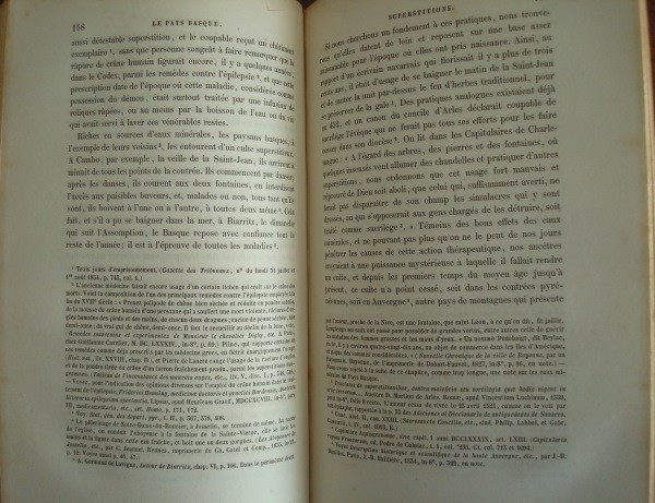 1857 Le Pays Basque, por Francisque-Michel, original, en francés, primera edición