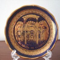 Souvenir of the Mosque of Córdoba, small plate in sterling gold - Image 2
