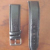 Correa 22 de cuero negro para reloj de pulsera, sin uso