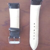 Correa 22 de cuero negro para reloj de pulsera, sin uso - Imagen 2