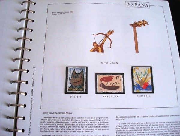 1991-1995 Sellos de Correos de España