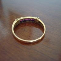 1960 lady gold ring with five rubies - Image 3
