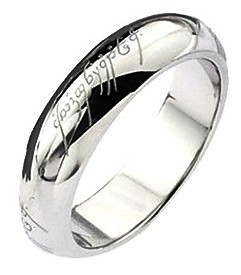 Anillo Titanio con letras élficas de El Señor de los Anillos