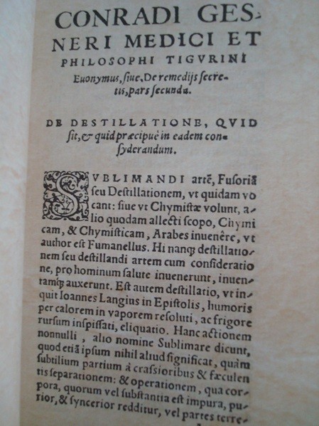 Thesaurus de Remediis Secretis, 1569 Pars secunda