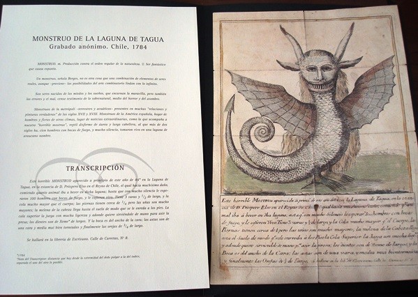 Monstruo de la Laguna de Tagua, Chile, 1784