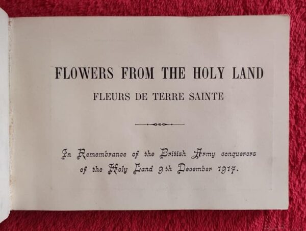 1917 Herbarium Flowers from the Holy Land, mini book - Image 3