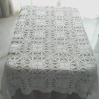 Large white crochet cloth 107 x 142 cm - Image 3