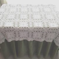 Large white crochet cloth 107 x 142 cm - Image 5