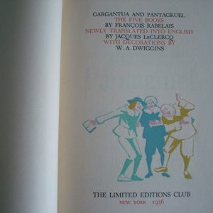 Gargantua and Pantagruel, Rabelais, NY 1936 (en inglés)