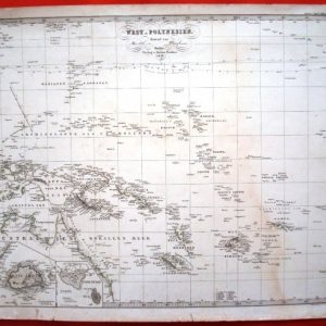 1858 Mapa de la Polinesia, por Hermann Berghaus