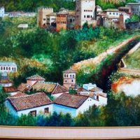 FR Yanez, The Alhambra, Granada, original oil painting, 1988 - Image 4