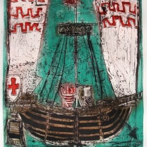 Christian Bozon, El Galeón, 1997 grabado original