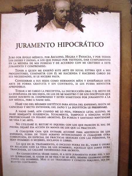 Vicente Arnás, Juramento Hipocrático, grabado original