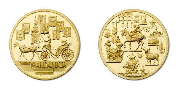 Medal collection of Autonomous Spain, pure silver
