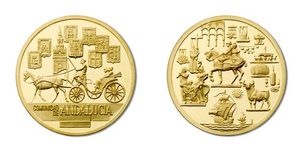 Medalla de la colección Autonomías de España, plata pura