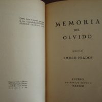 1940 Emilio Prados, memory from oblivion, poetry