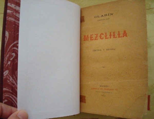 1889 Leopoldo Alas Clarín, Mezclilla (crítica y sátira)