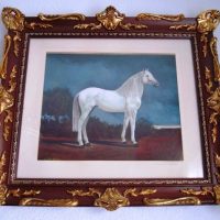 F. R. Yanez, White Horse, oil on canvas, 1987