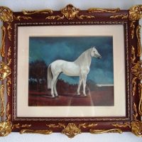 F. R. Yanez, White Horse, oil on canvas, 1987 - Image 3