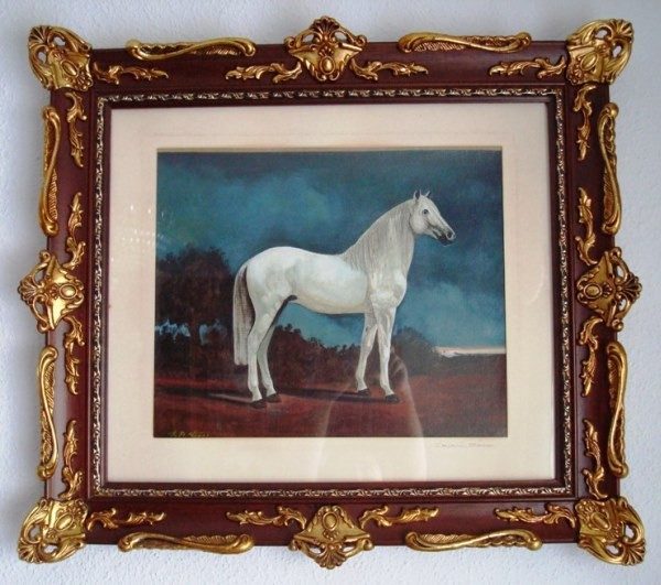 F. R. Yanez, White Horse, oil on canvas, 1987 - Image 3